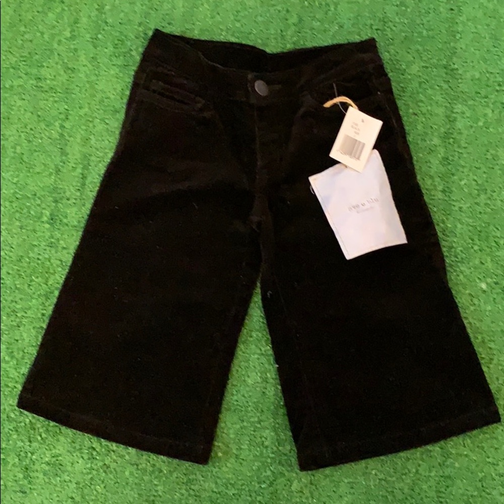 New wide leg black corduroy gauchos with tags!
